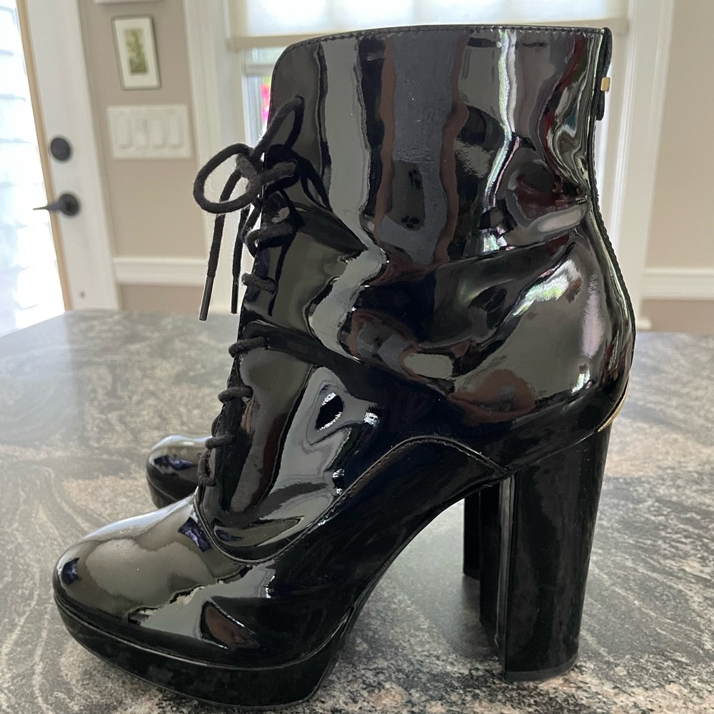 Calvin Klein patent leather booties size 8